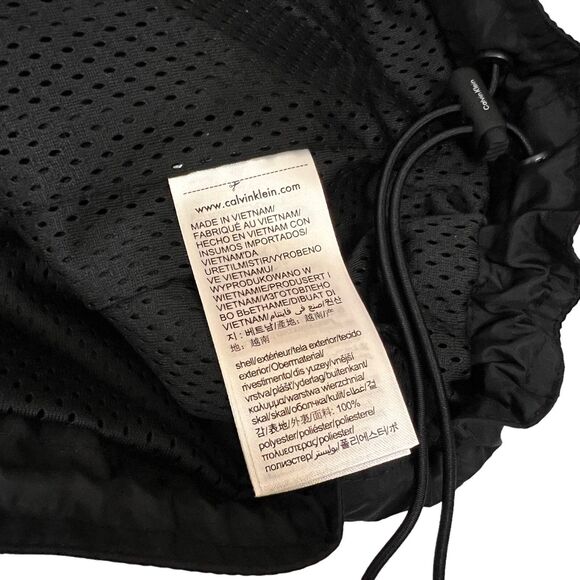 Calvin Klein Jacket Mens S Black Lightweight Windbreaker Pullover 1/4 Activewear - Picture 14 of 14